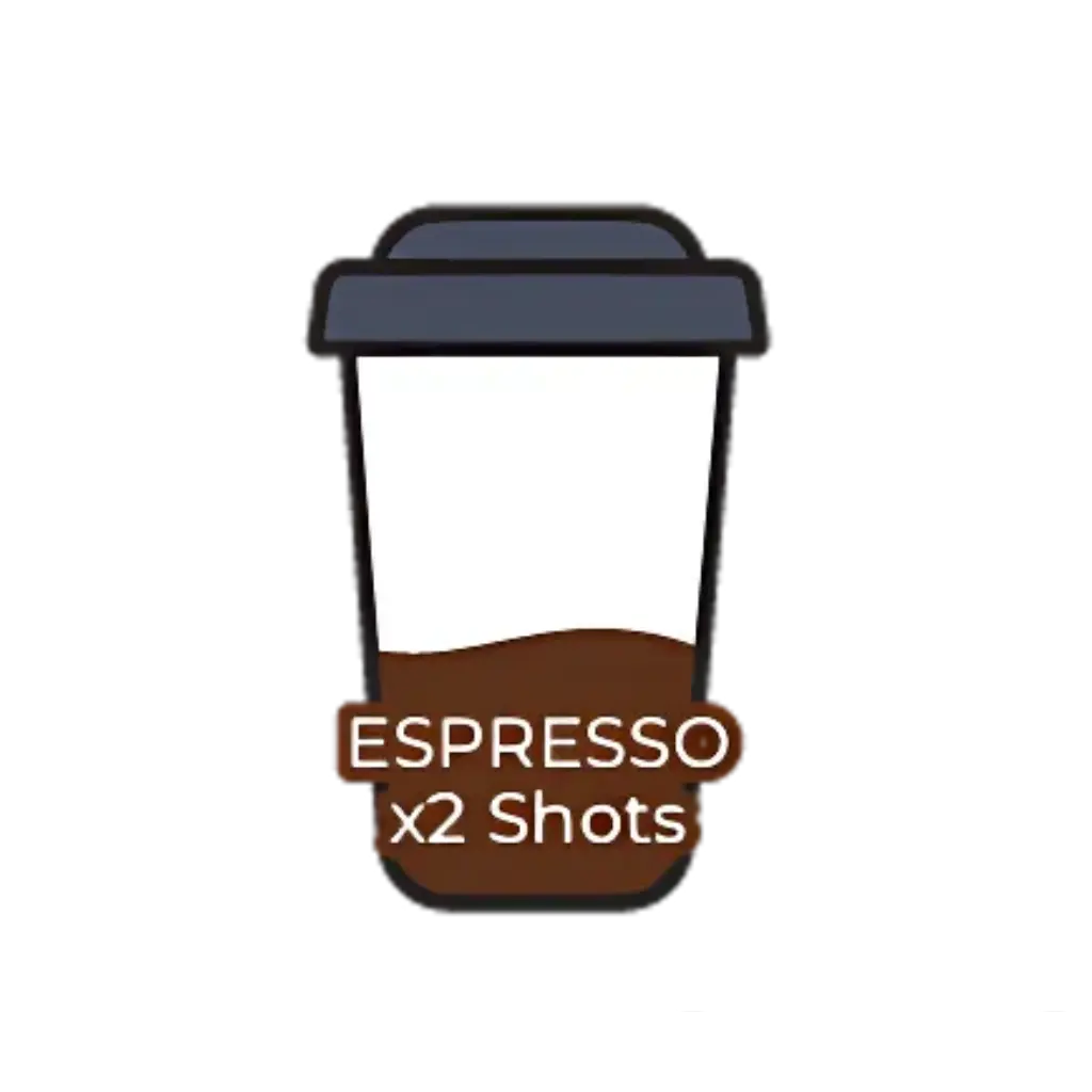The content of espresso is double shot in our cups